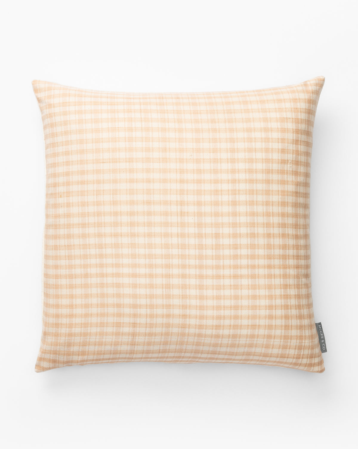 Fodera per cuscino a quadri rosa chiaro e bianco vintage